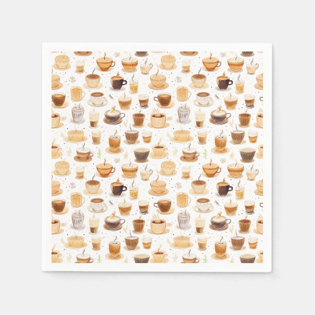 Serviette En Papier Tout mon café Patchwork Quilt Motif No8 (Devant)