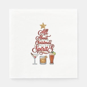 Serviette En Papier Tout sur les cocktails de Noël Esprits Whisky Star