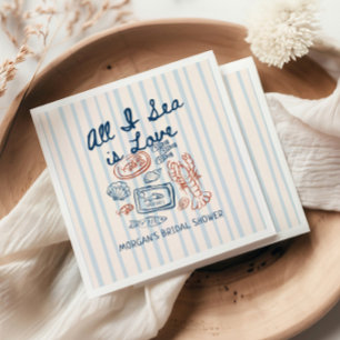 Serviette En Papier Toute la mer est l'amour Fête de mariage de la mer