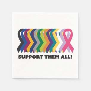 Serviette En Papier Toute la sensibilisation au cancer