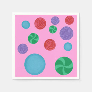 Serviette En Papier Toutes les occasions Coloré Pois Party Napkins