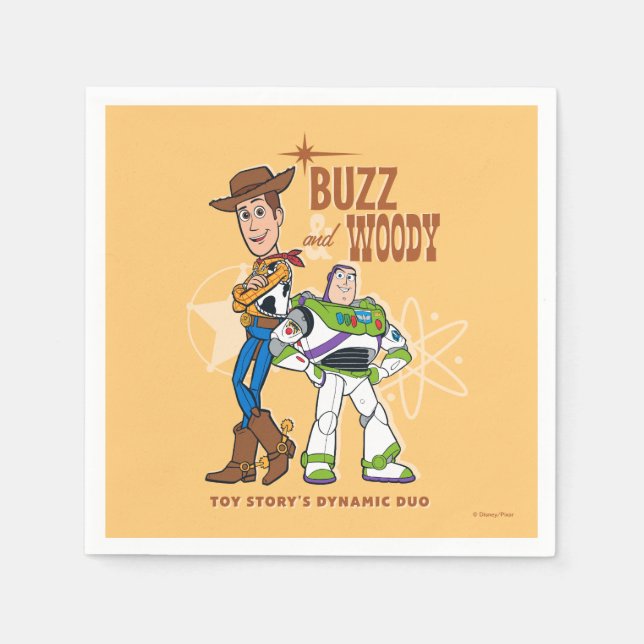 Serviette En Papier Toy Story 4 | Buzz & Woody "Dynamic Duo" (Devant)