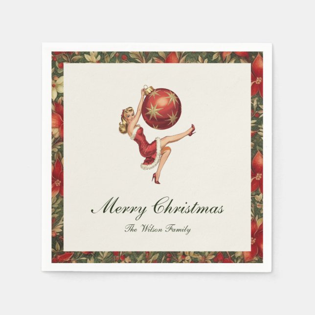 Serviette En Papier Traditional Vintage Christmas (Devant)
