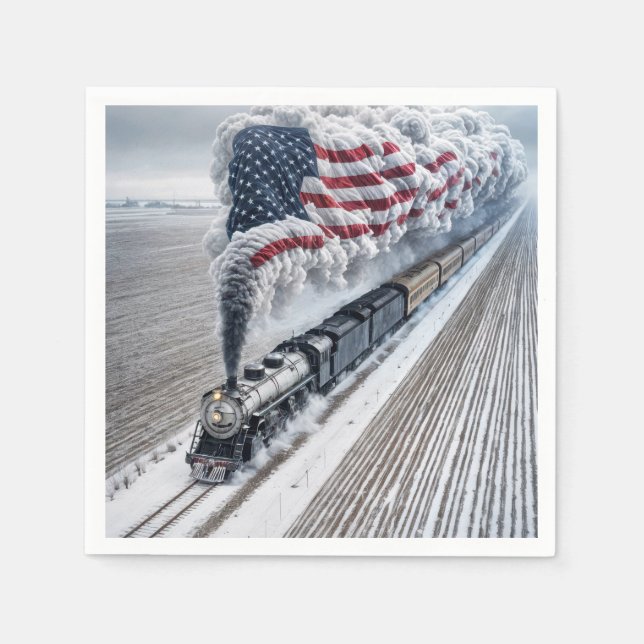 Serviette En Papier Train américain de la liberté (Devant)