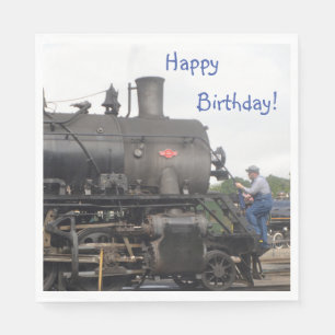 Serviette En Papier Train vintage de vapeur