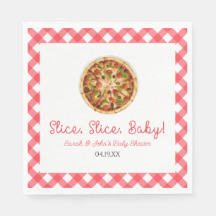 Serviette En Papier Trancher, Trancher, Bébé ! Baby shower à la pizza