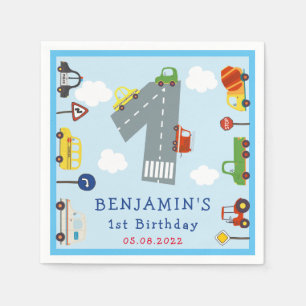 Serviette En Papier Transport 1er Anniversaire