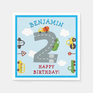 Serviette En Papier Transport 2e anniversaire serviettes