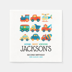 Serviette En Papier Transport de voitures et de camions Anniversaire