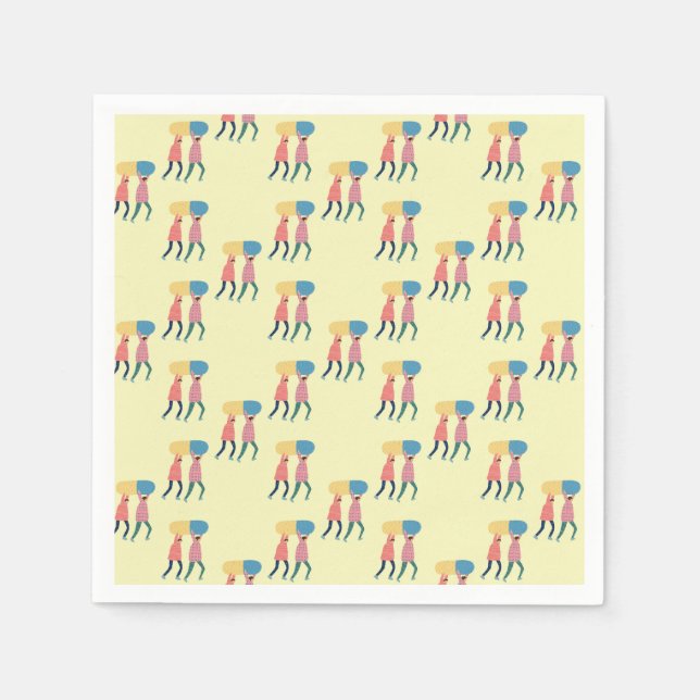 Serviette En Papier Transport D'Un Motif De Pilules (Devant)