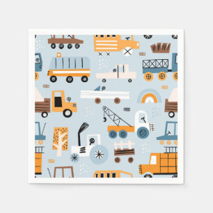 Serviette En Papier Transport Voitures de jouets dessinées à la main A