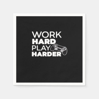 Serviette En Papier Travailler dur Jouer dur classique essentiel