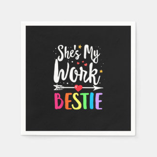 Serviette En Papier Travailler ensemble Meilleur ami Elle est Mon trav