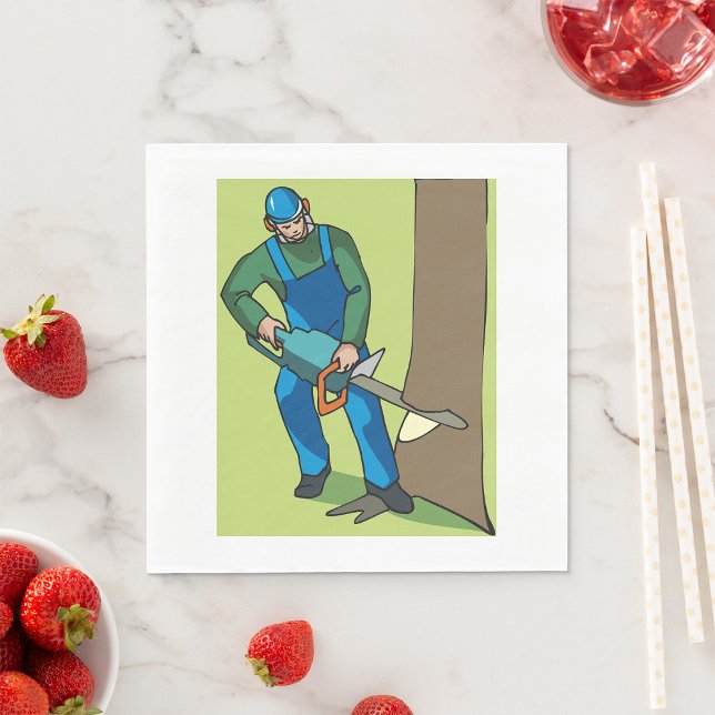 Serviette En Papier Travailleur forestier (Créateur téléchargé)