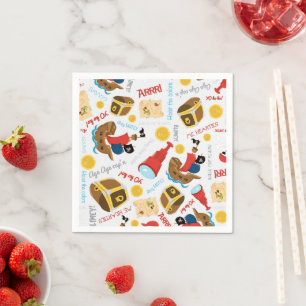 Serviette En Papier Treasure Island Party Pirate Napkins