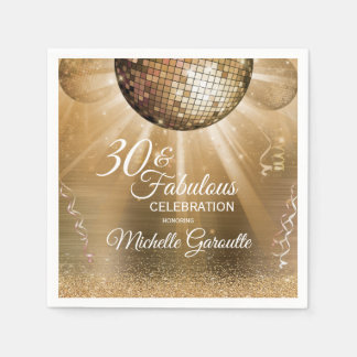 Serviette En Papier Trendy 30 & Fabulous Gold