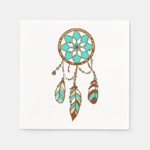 Serviette En Papier Tribal Dream Catcher Native American Wedding Party