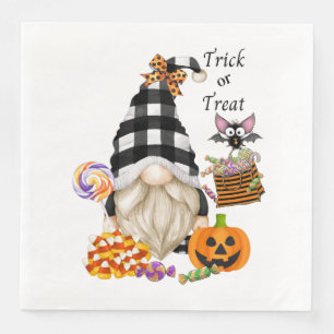 Serviette En Papier Trick or Treat Halloween Gnome