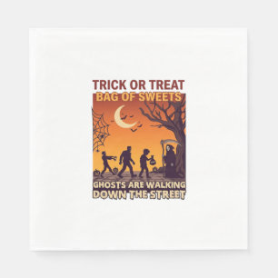 Serviette En Papier Trick Or Treat Halloween Zombies Grim Reaper Citro