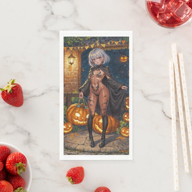 Serviette En Papier Trick ou le traitement, Brave Halloween Costume Gi (En situation)