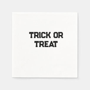 Serviette En Papier Trick ou. Traiter Halloween éffrayant noir simple