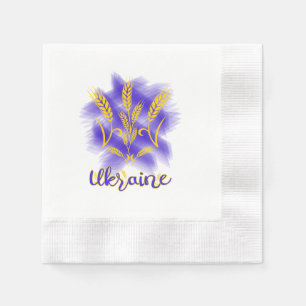 Serviette En Papier trident ukrainien fait d'épi de blé