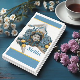 Serviette En Papier Trinacria de Sicile Symbole à trois pattes Sicilia