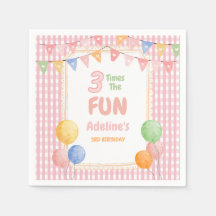 Trois fois plus de plaisir Anniversaire rose 