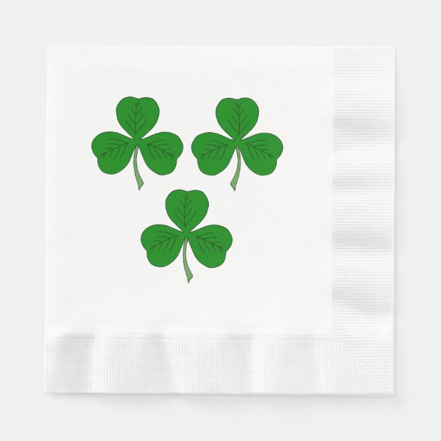 Serviette En Papier Trois Shamrocks (Devant)