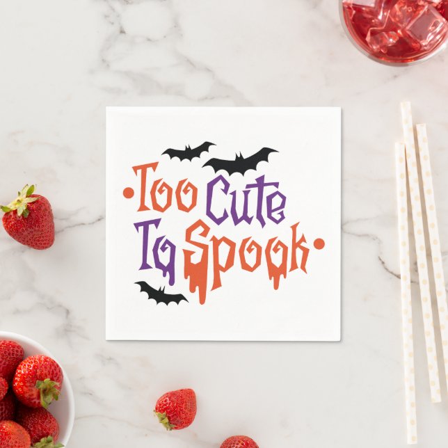 Serviette En Papier Trop mignon pour parler Halloween (En situation)