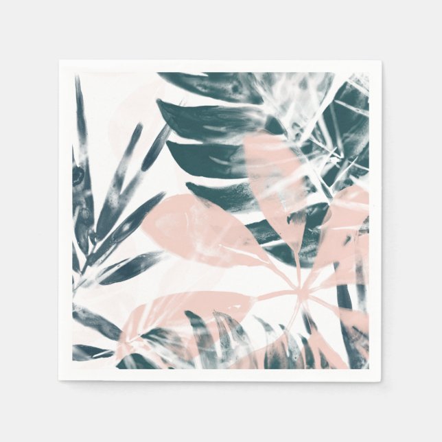 Serviette En Papier Tropical Blush (Devant)