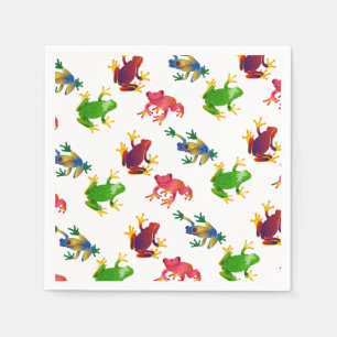 Serviette En Papier Tropical de la grenouille