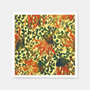 Serviette En Papier Tropical Jellyfish Underwater Sea Art