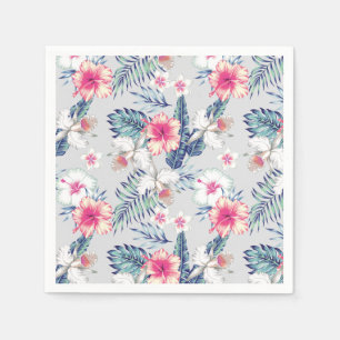 Serviette En Papier Tropical Orchid Floral