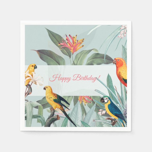 Serviette En Papier Tropical personnalisé (Devant)