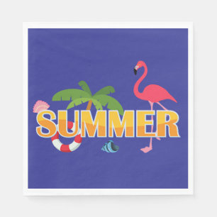 Serviette En Papier Tropical Summer Fun