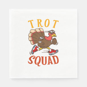 Serviette En Papier Trot Squad Chemise Thanksgiving Turquie Trot Costu