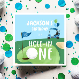 Serviette En Papier Trou Dans Un Garçon De Golf Premier Anniversaire P