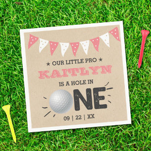 Serviette En Papier Trou en une fille Golf 1er anniversaire Par tee