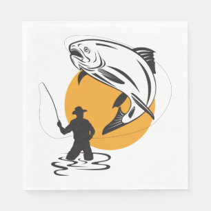 Serviette En Papier Trout fishing
