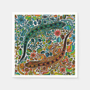 Serviette En Papier Trouvez les geckos