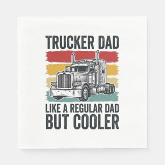 Serviette En Papier Trucker Dad Like a Regular Dad But Cooler Shirt_1