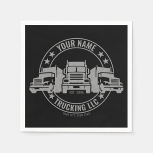 Serviette En Papier Trucker personnalisé Big Rig Semi Camion Camion