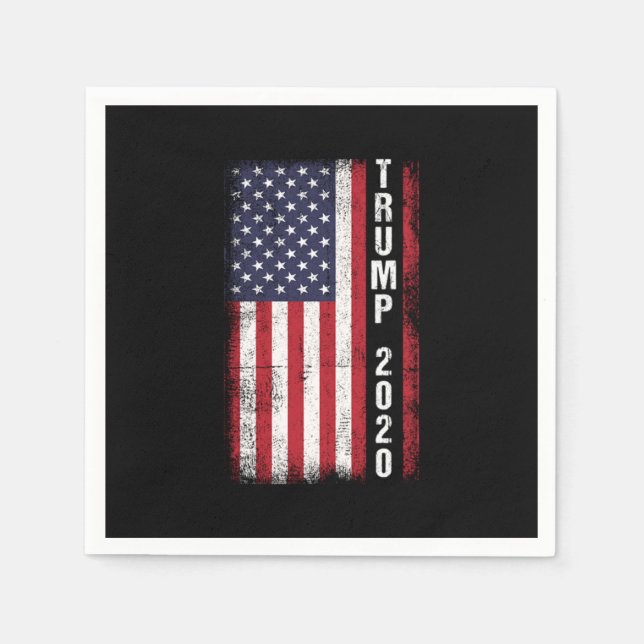 Serviette En Papier Trump 2020 États-Unis Drapeau Mon Président Cadeau (Devant)