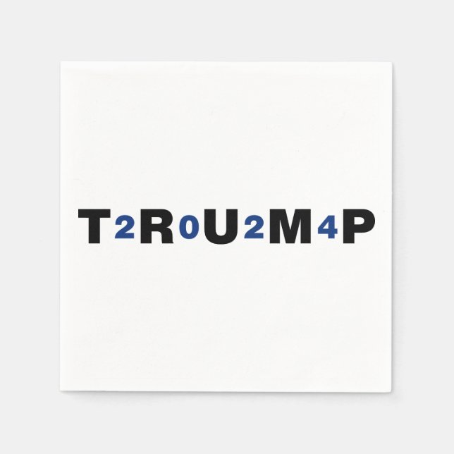 Serviette En Papier Trump 2024 bleu (Devant)