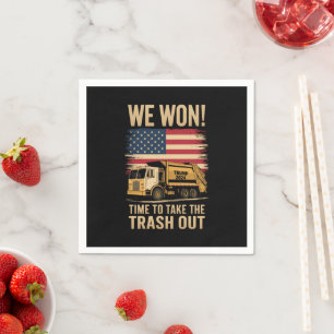 Serviette En Papier Trump 2024 Nous avons gagné Victoire Victoires Inv