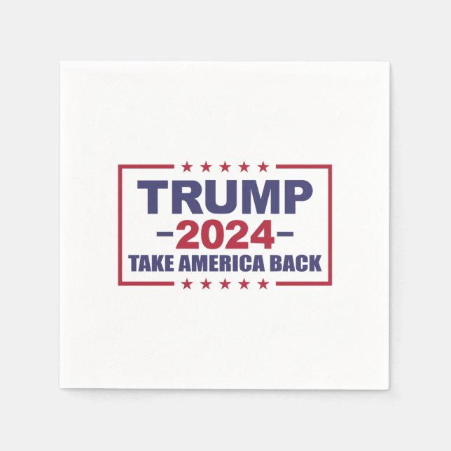 Serviette En Papier Trump 2024 : Reprendre l'Amérique (Devant)