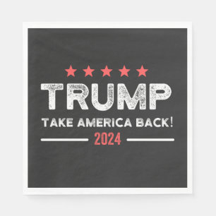 Serviette En Papier Trump 2024 Take America Back