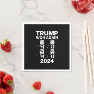 Serviette En Papier Trump a encore gagné Élection 2024 Jour d'investit