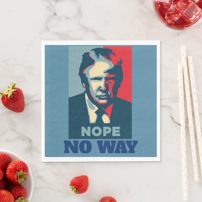 Serviette En Papier Trump non pas de papier pas de chemin Napkin (En situation)